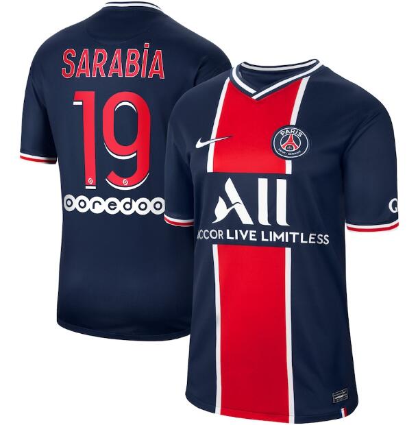 PSG Home Kit Soccer Jersey Sarabia 19 2020/21